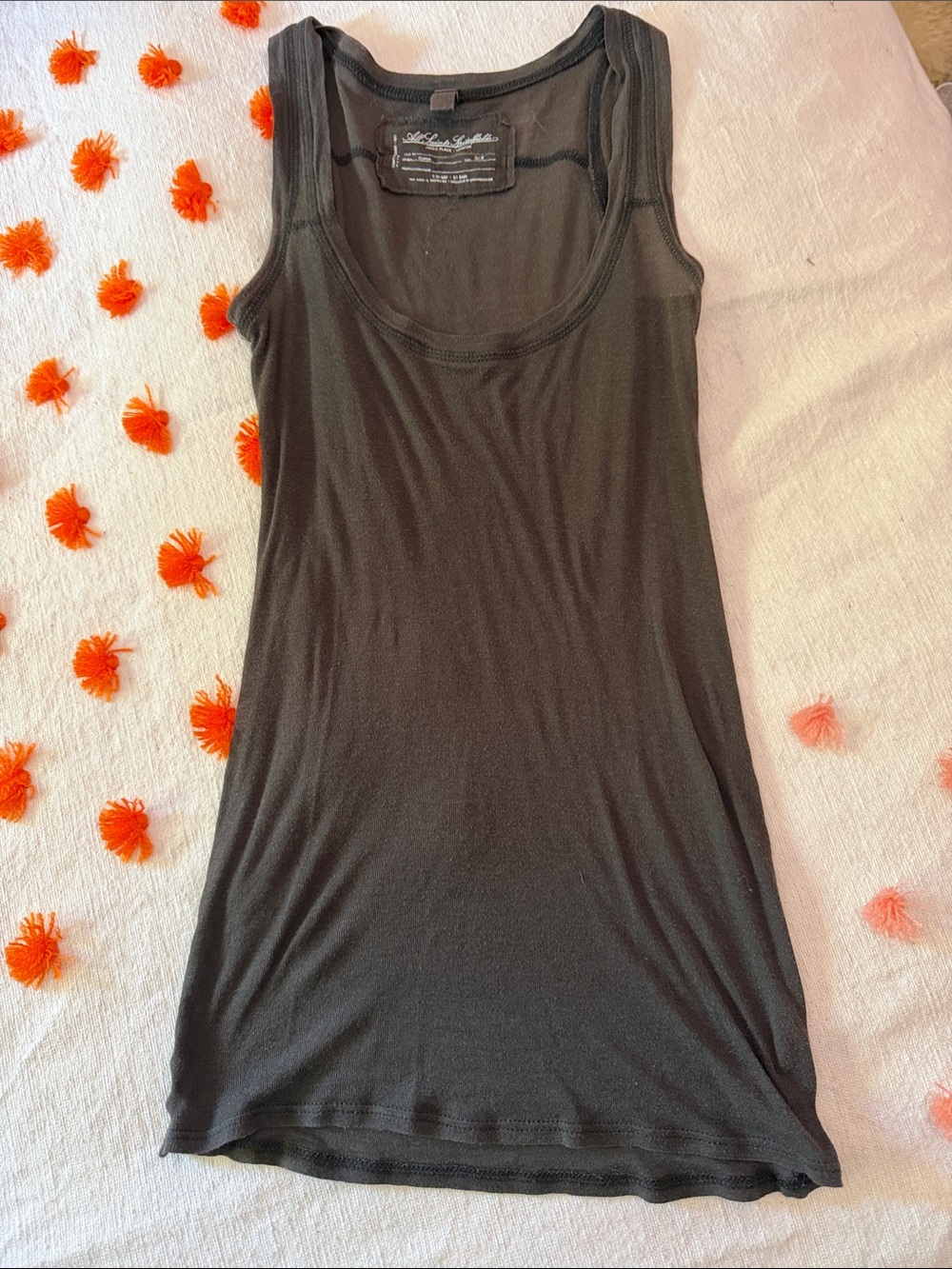 All Saints Charcoal Gray  Scoop Neck Tank - 6